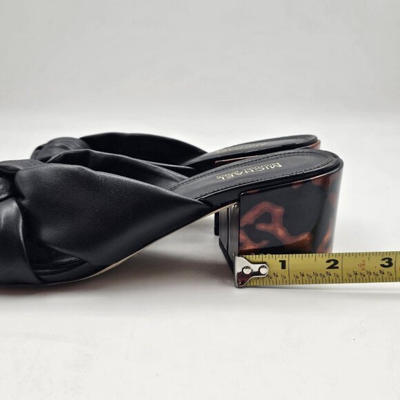 MICHAEL Michael Kors Josie Slip-On Knotted Sandals Block Heel Black Women's 6M - Picture 12 of 13